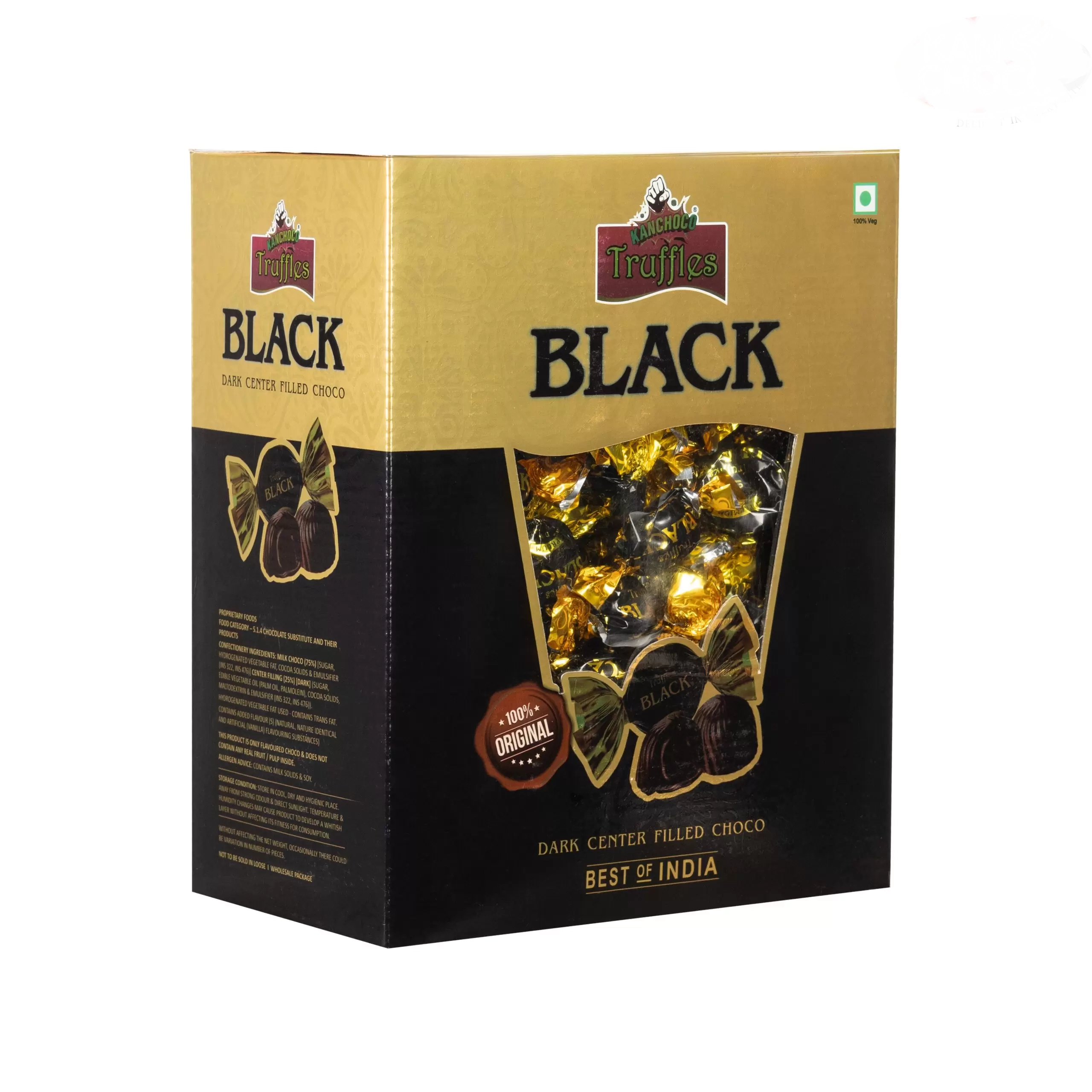 KAN CHOCO BLACK DARK CENTER FILLED CHOCO 915G