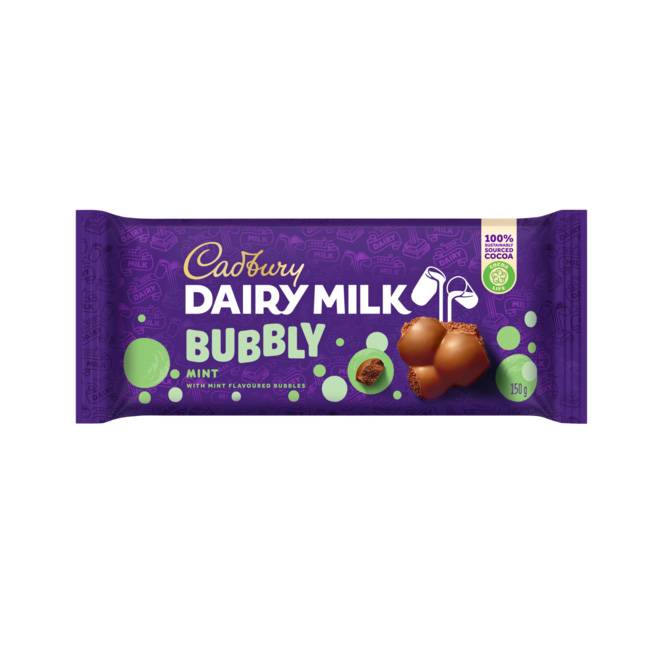 CADBURY DAIRY MILK BUBBLY MINT 150G