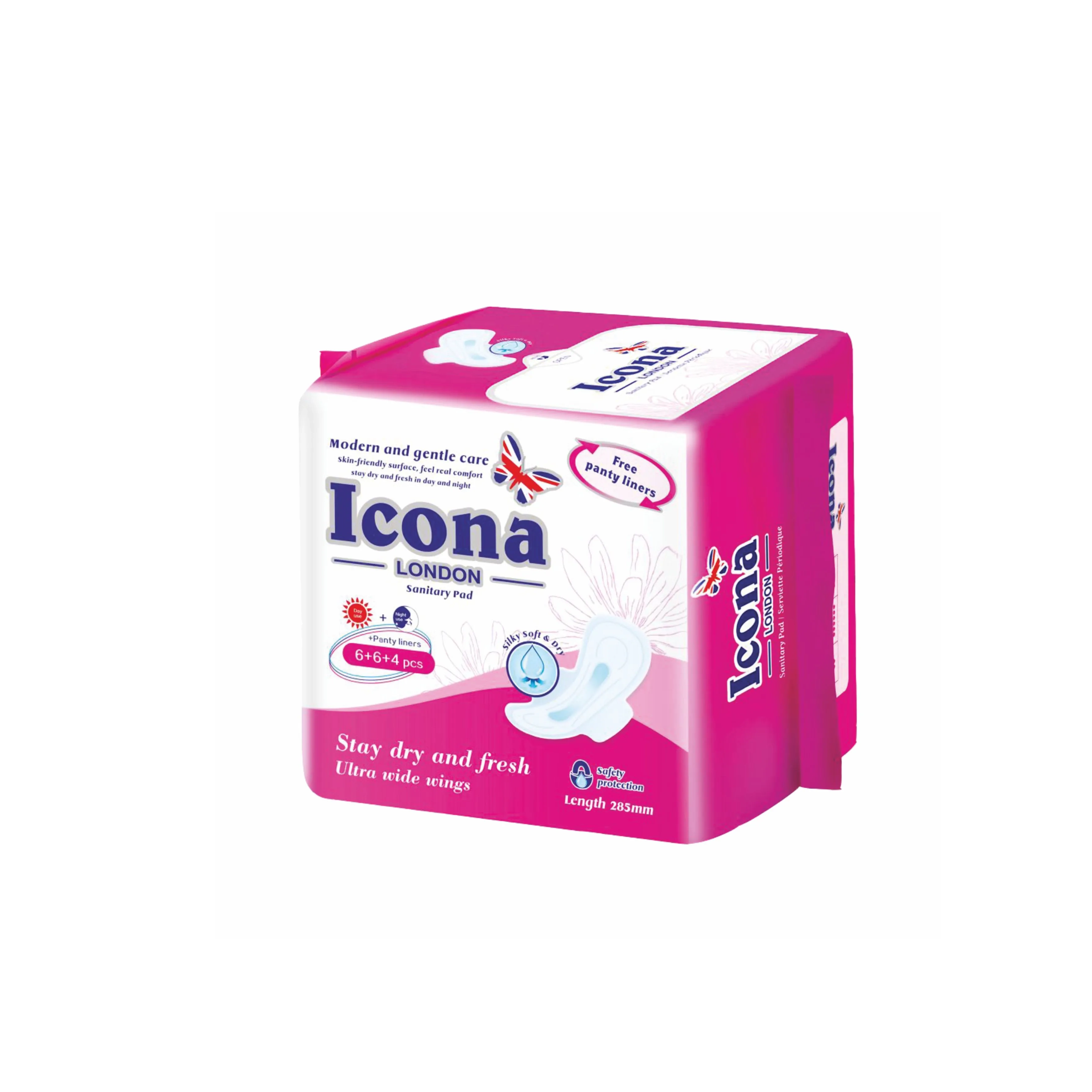 ICONA LONDON SANITARY PADS ROSE 6+6+4PCS