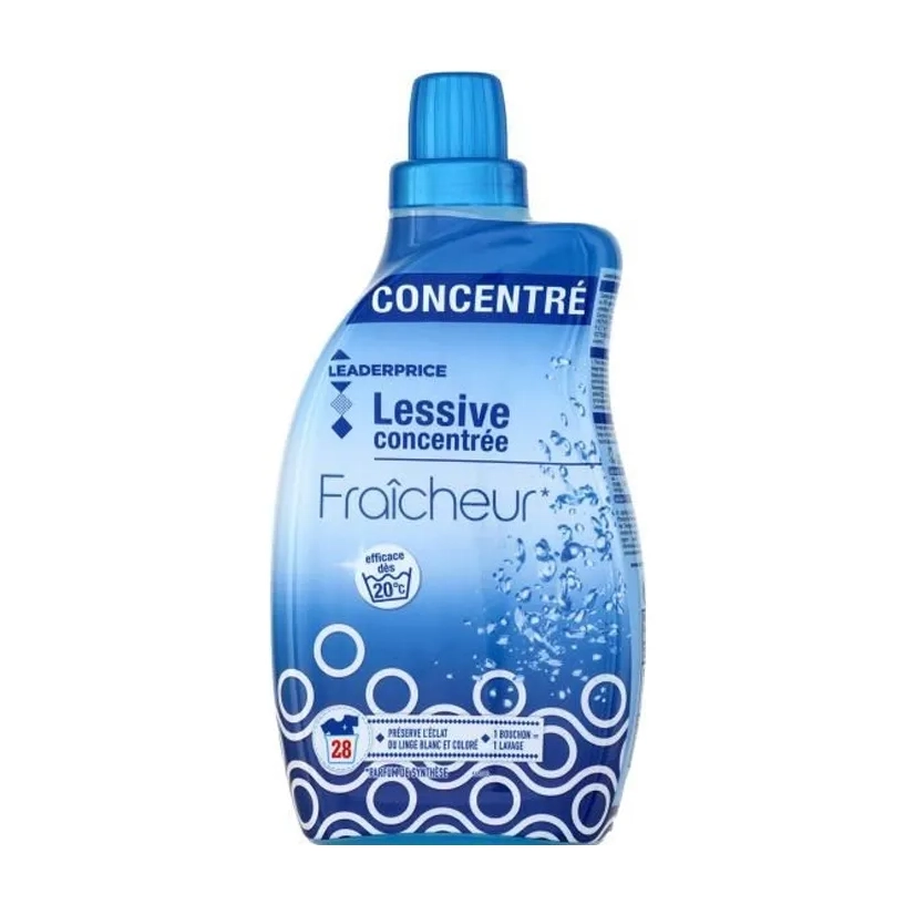 LEADER PRICE LESSIVE CONCENTREE FRAICHEUR 980ML