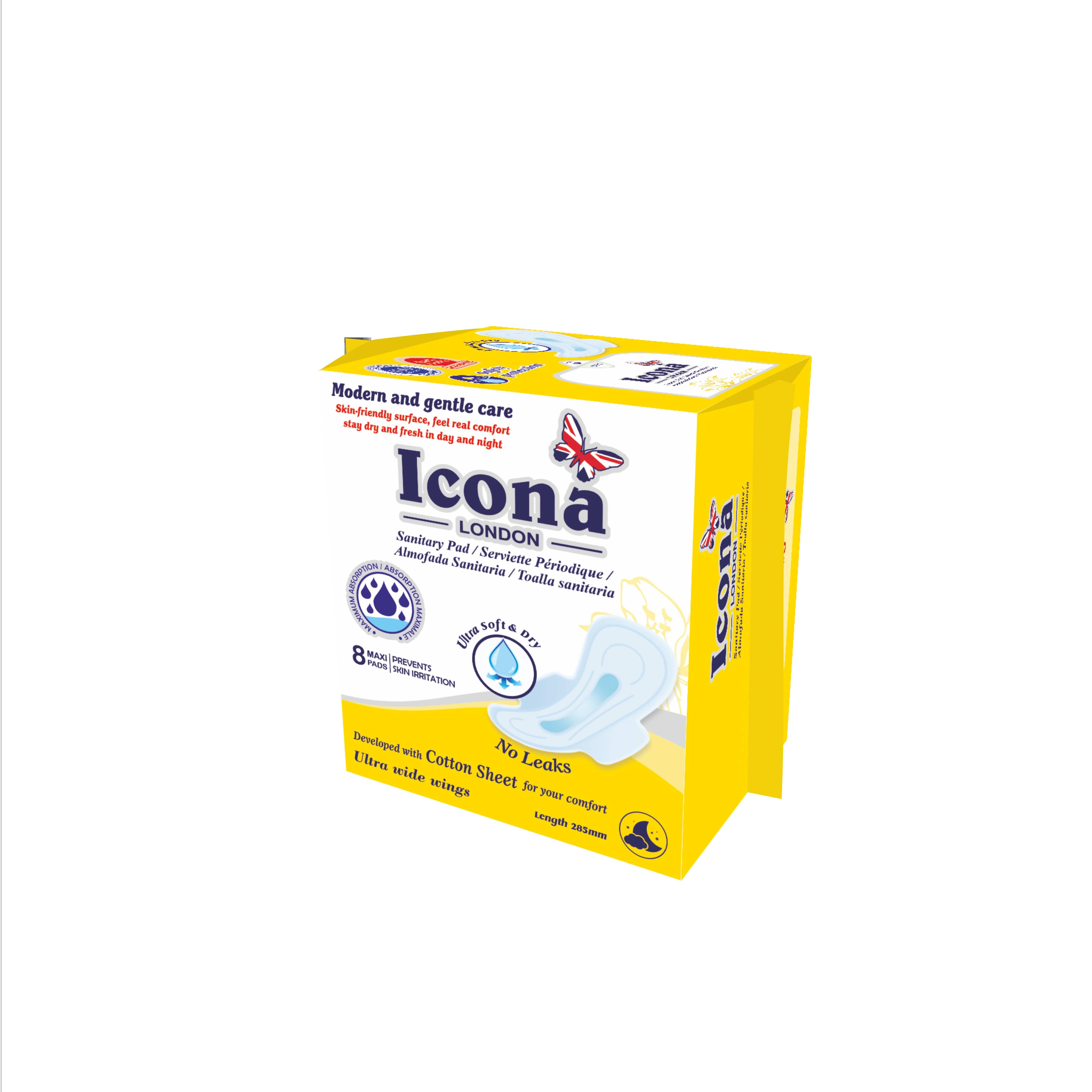 ICONA LONDON 8 MAXI PADS YELLOW