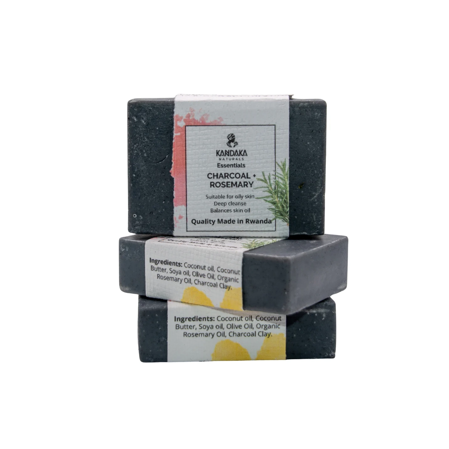 KANDAKA NATURALS CHARCOAL-ROSEMARY SOAP 100G