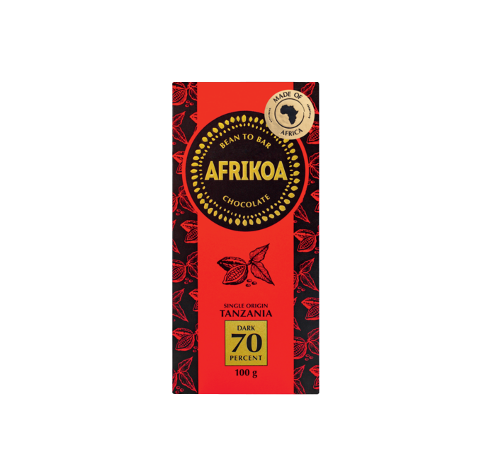 AFRIKOA 70PERC DARK CHOCOLATE 100G