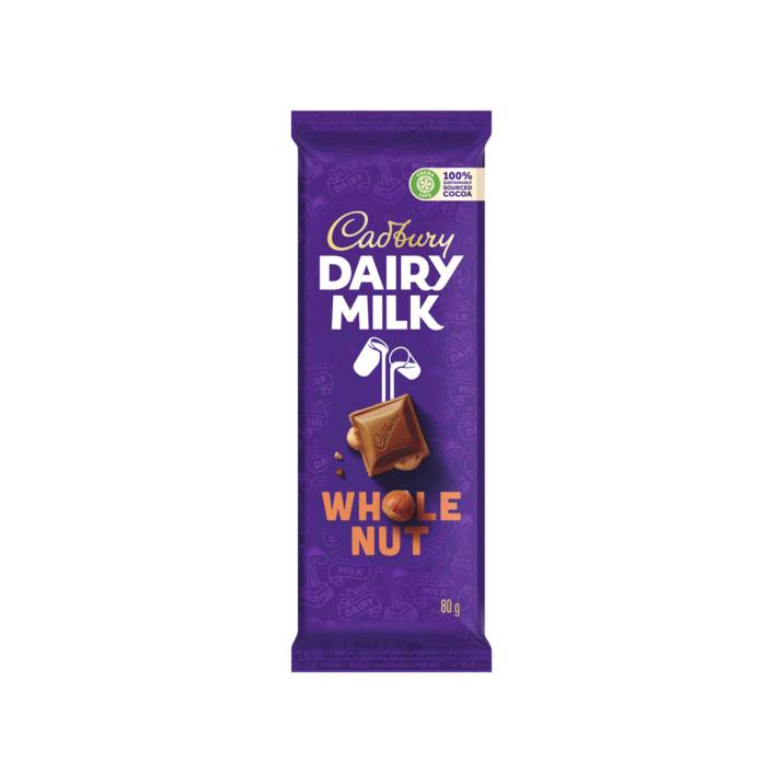 CADBURY DAIRY MILK WHOLENUT 80G