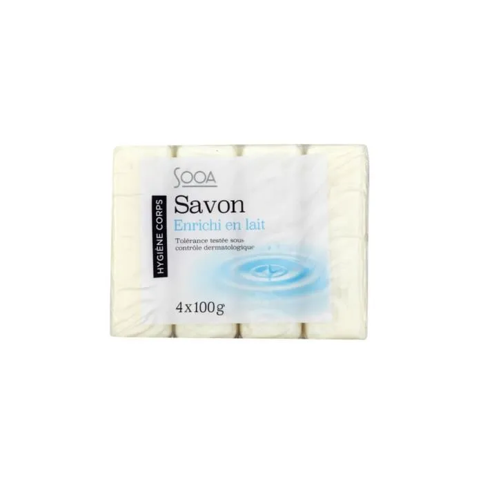 SOOA SAVON ENRICHI EN LAIT 4x100G