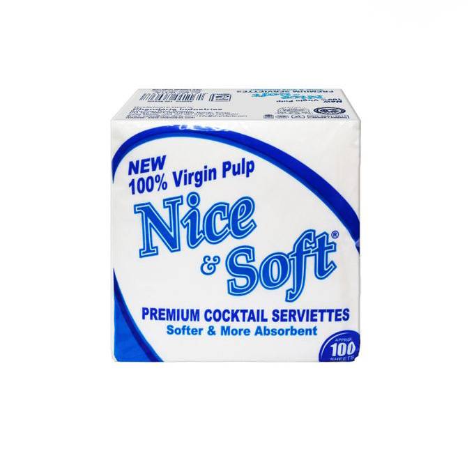 NICE N SOFT PREMIUM WHITE SERVIETTES 100S