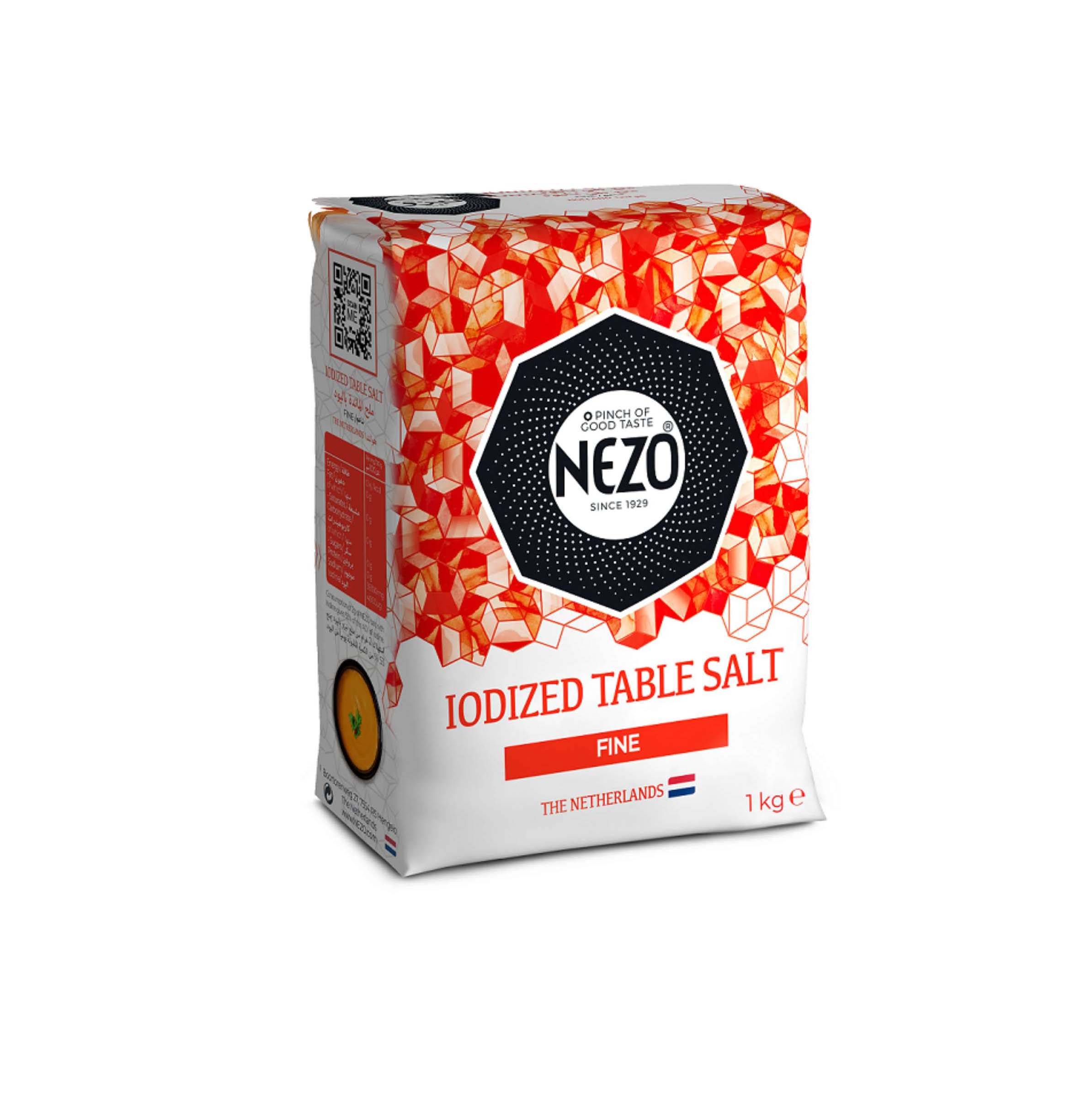 NEZO IODIZED TABLE SALT FINE RED 1KG