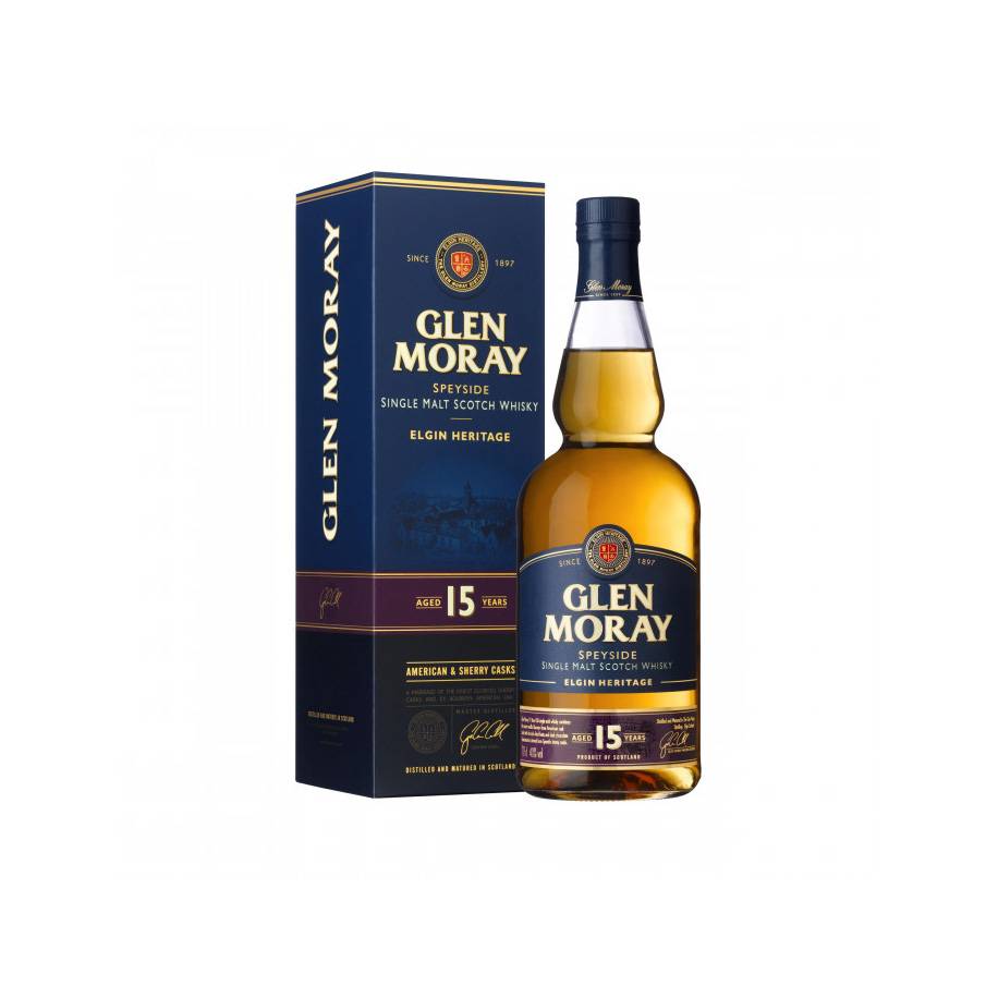 GLEN MORAY SINGLE MALT SCOTCH WHISKY 15 YEARS 70CL