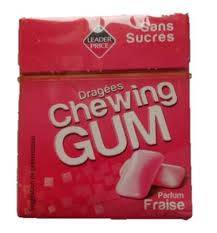 LEADER PRICE DRAGEES CHEWING GUM FRAISE 4S 80G