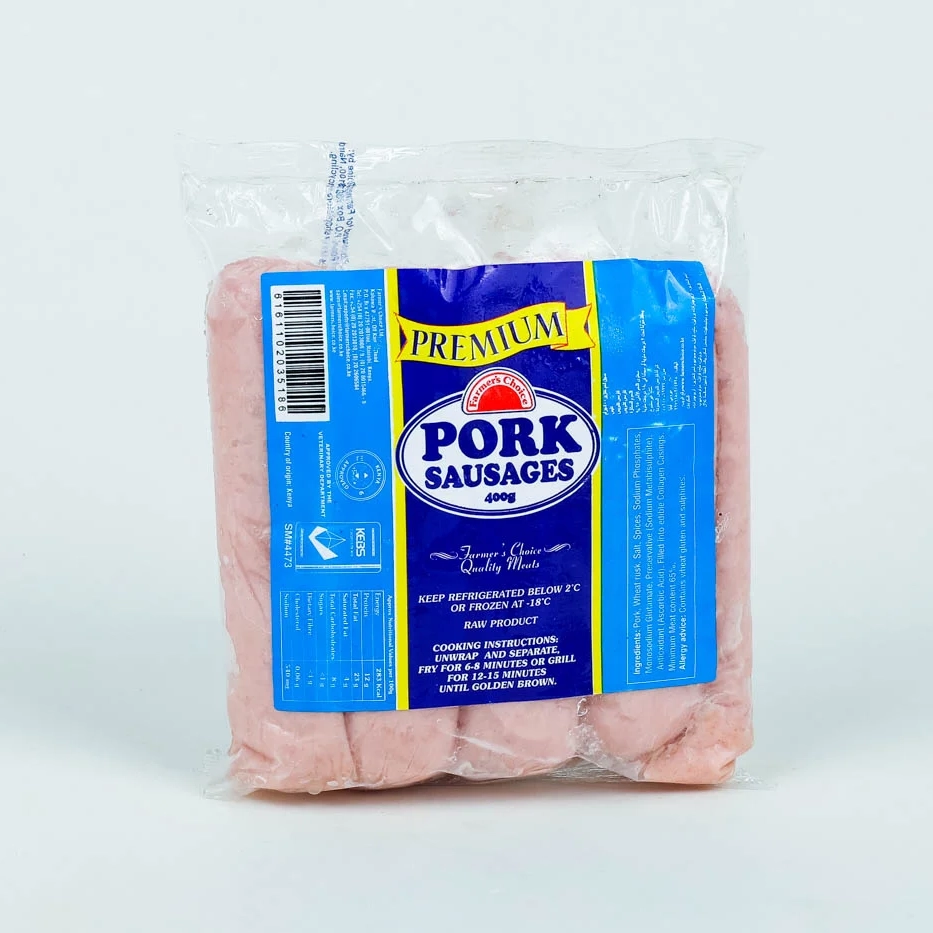 FARMERS CHOICE PORK SMOKIES SAUSAGE 400G