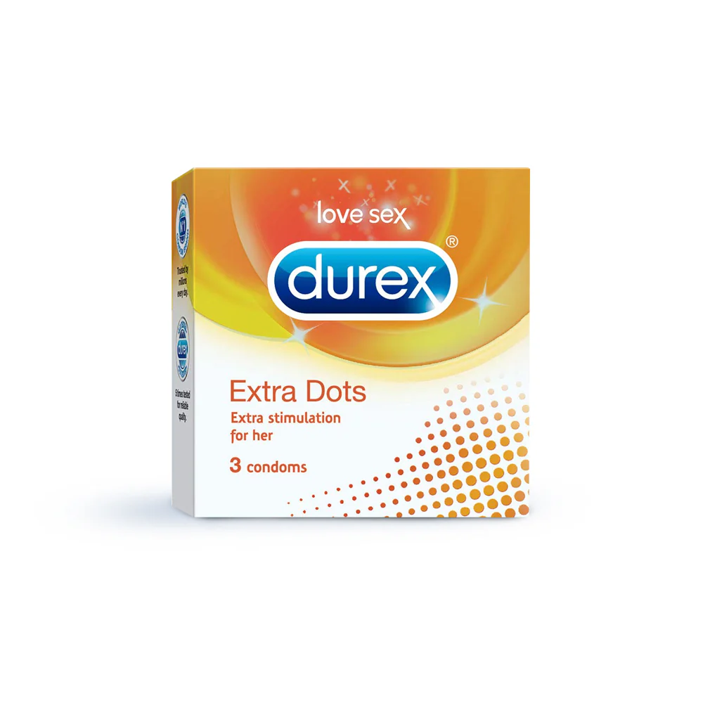 DUREX EXTRA DOTS 3N CONDOMS