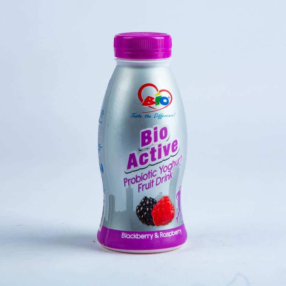 BIO ACTIVE PROBIOTIC YOGHURT BLACKBERRY N RASPBERRY 350ML