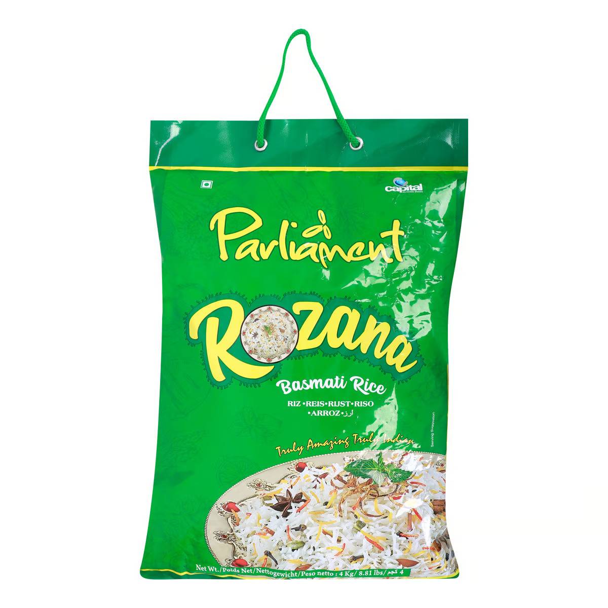 PARLIAMENT ROZANA BLENDED BASMATI RICE 4KG