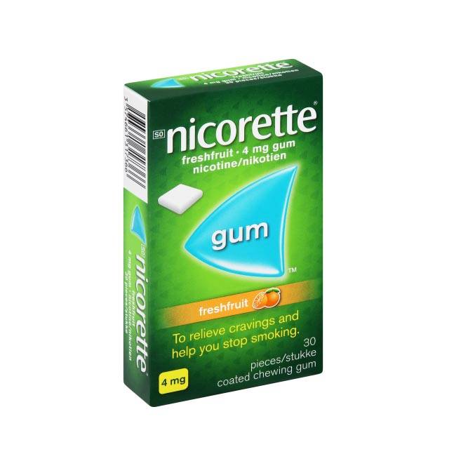 NICORETTE CHEWING GUM FRESHFRUIT 4MG