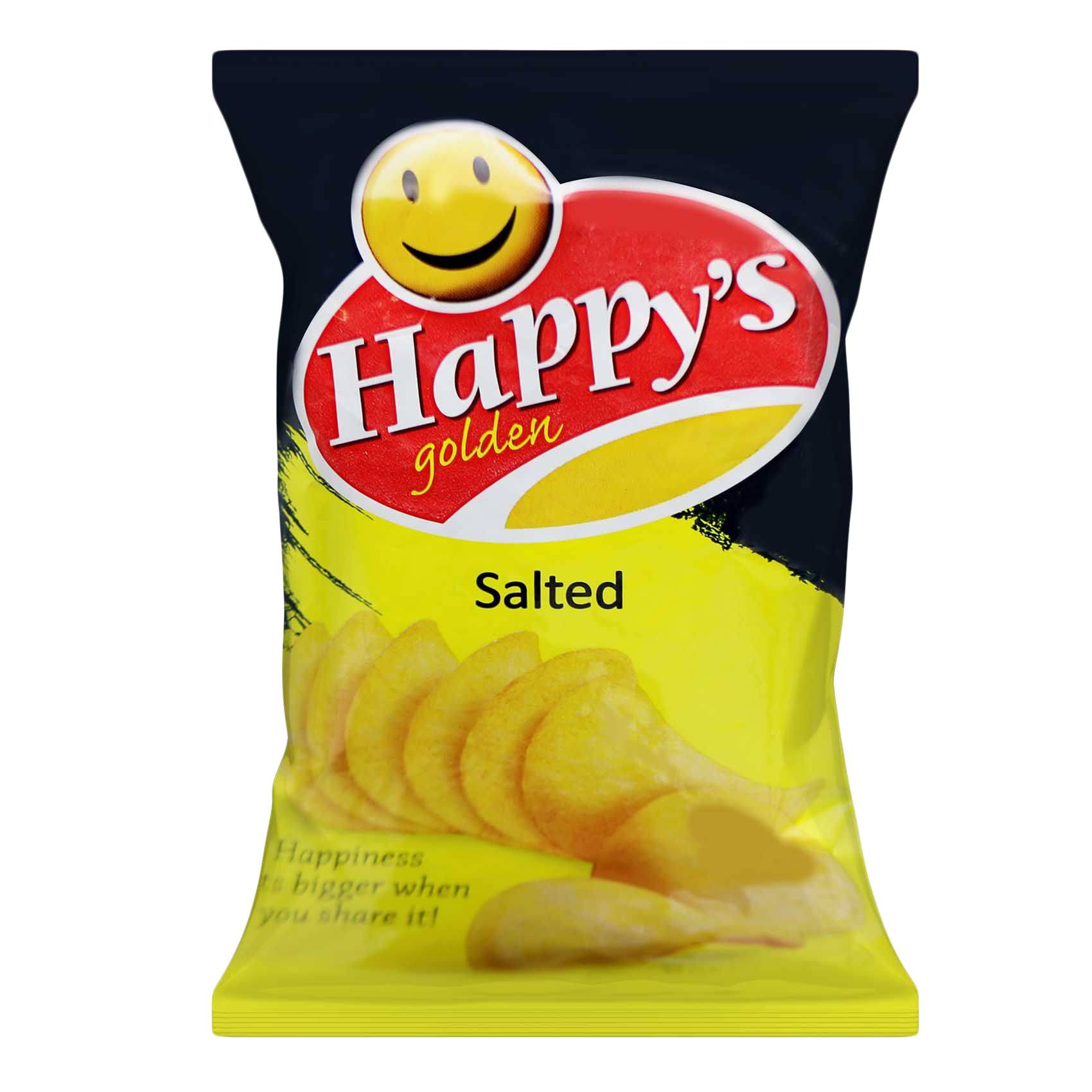 HAPPYS GOLDEN SALTED POTATO CRISPS 400G