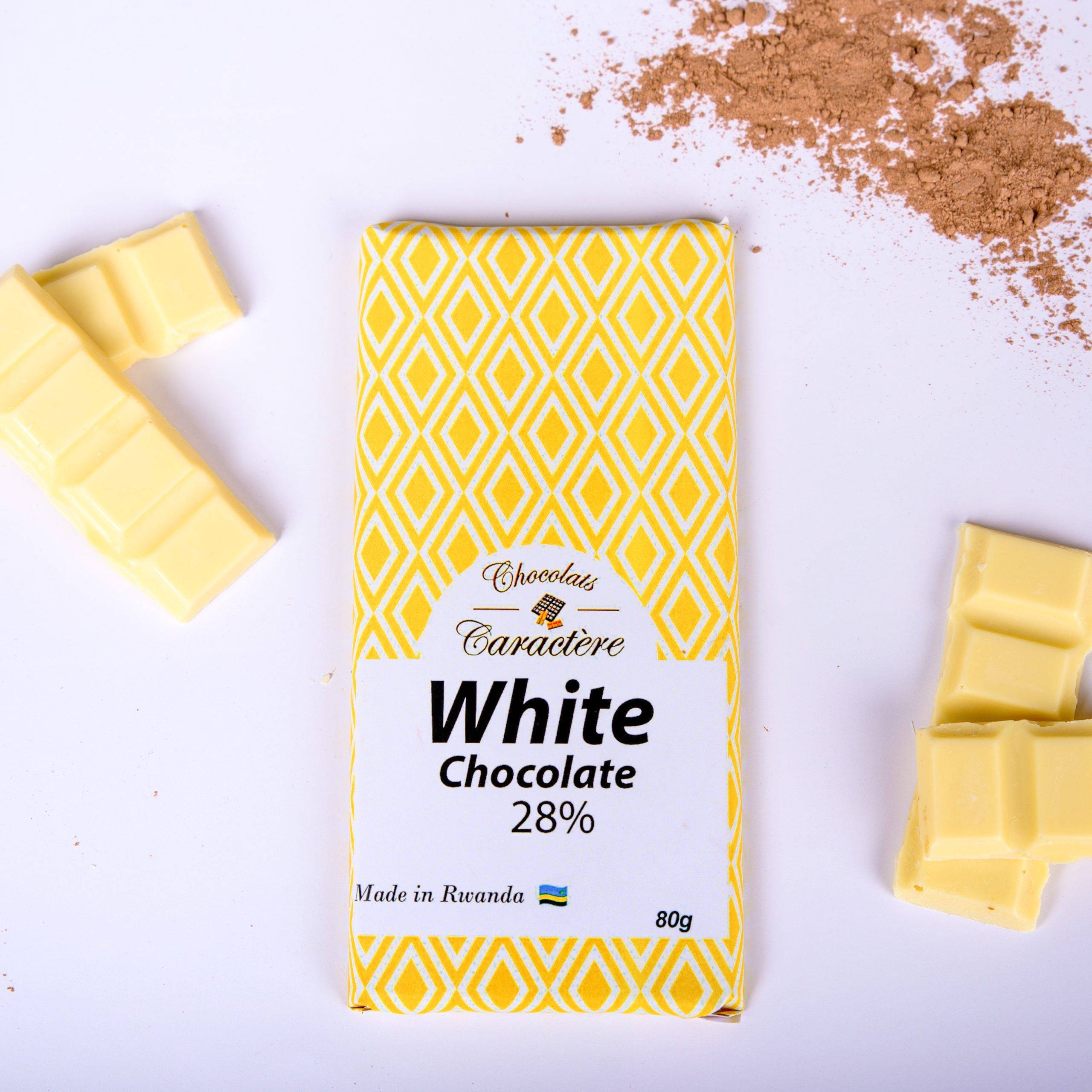 CHOCOLATS CARACTERE WHITE CHOCOLATE LEMONGRASS 80G