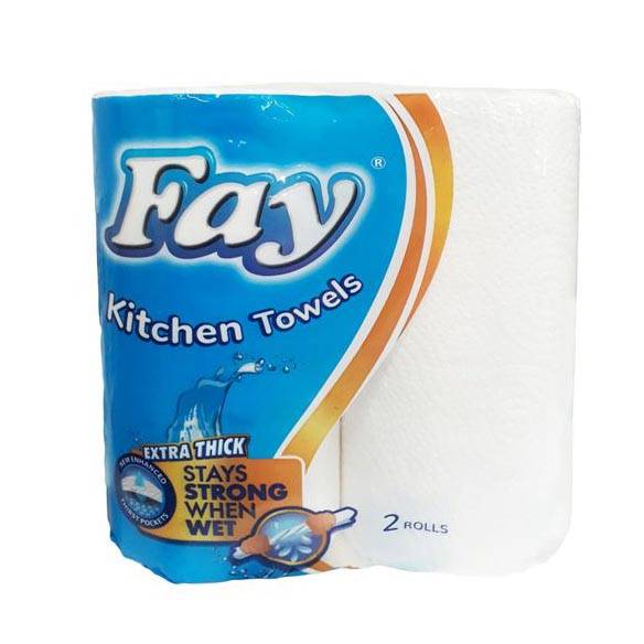 FAY KITCHEN TOWELS TWIN 2 ROLLS