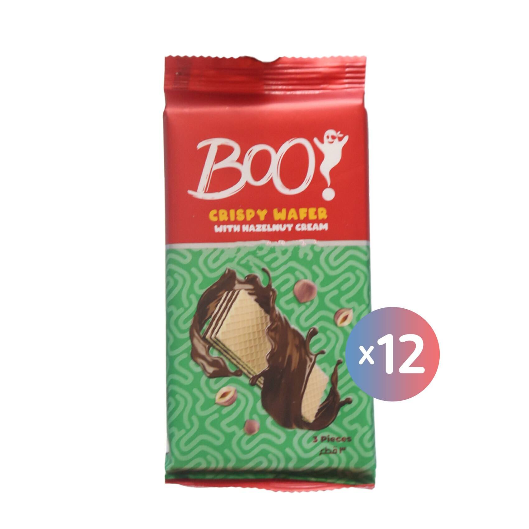 BOO CRISPY WAFER WITH HAZELNUT CREAM 38G