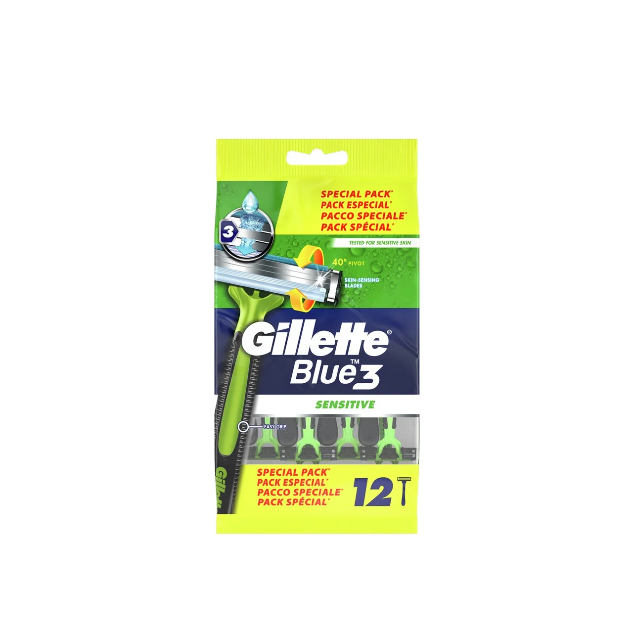 GILLETTE BLUE3 SENSITIVE 12S