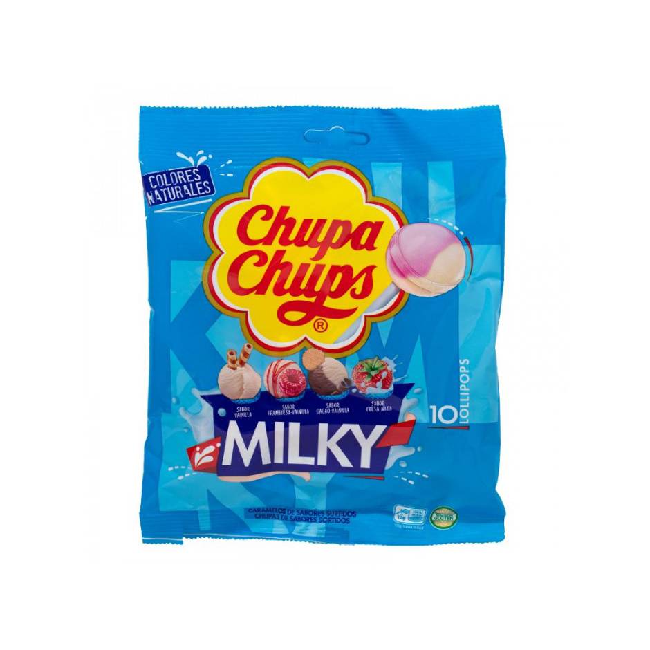 CHUPA CHUPS 10 LOLLIPOPS MILKY