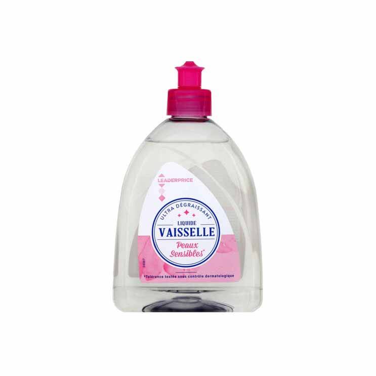 LEADER PRICE LIQUIDE VAISSELLE PEAUX SENSIBLES 500ML