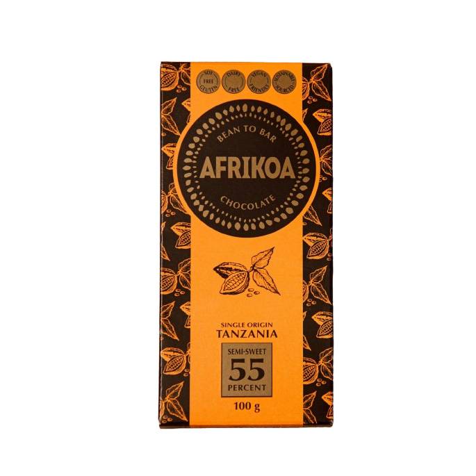 AFRIKOA 55PERC SEMI SWEET 100G