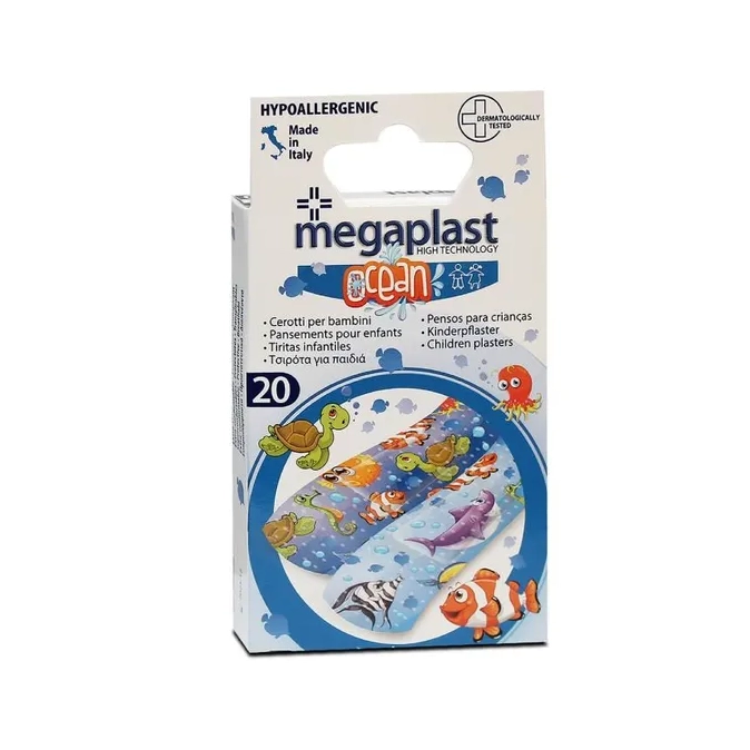 MEGAPLAST OCEAN 20 PANSEMENTS ENFANTS IMPRIME