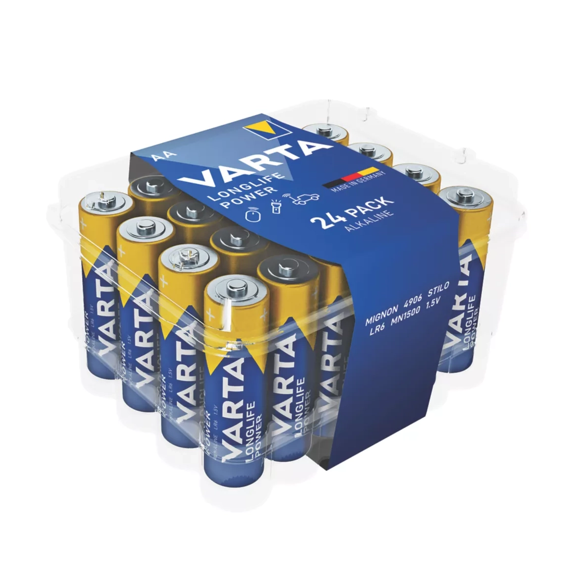 VARTA ALKALINE AA PACK -- OF 24