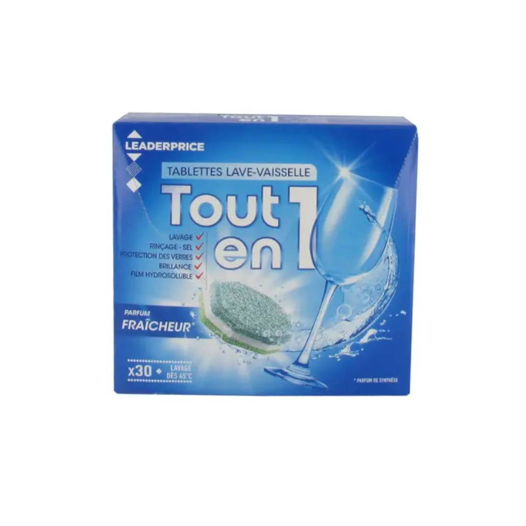 LEADER PRICE TABLETTES LAVE VAISSELLE TOUT EN 1 FRAICHEUR 480G