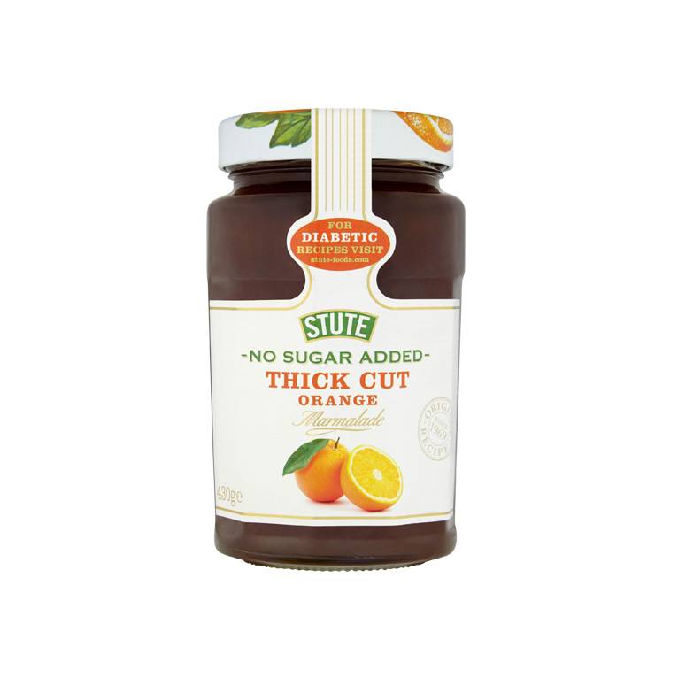 STUTE DIABETIC THICK CUT ORANGE MARMALADE 430G