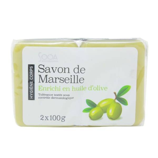 SOOA SAVON DE MARSEILLE 2x100G