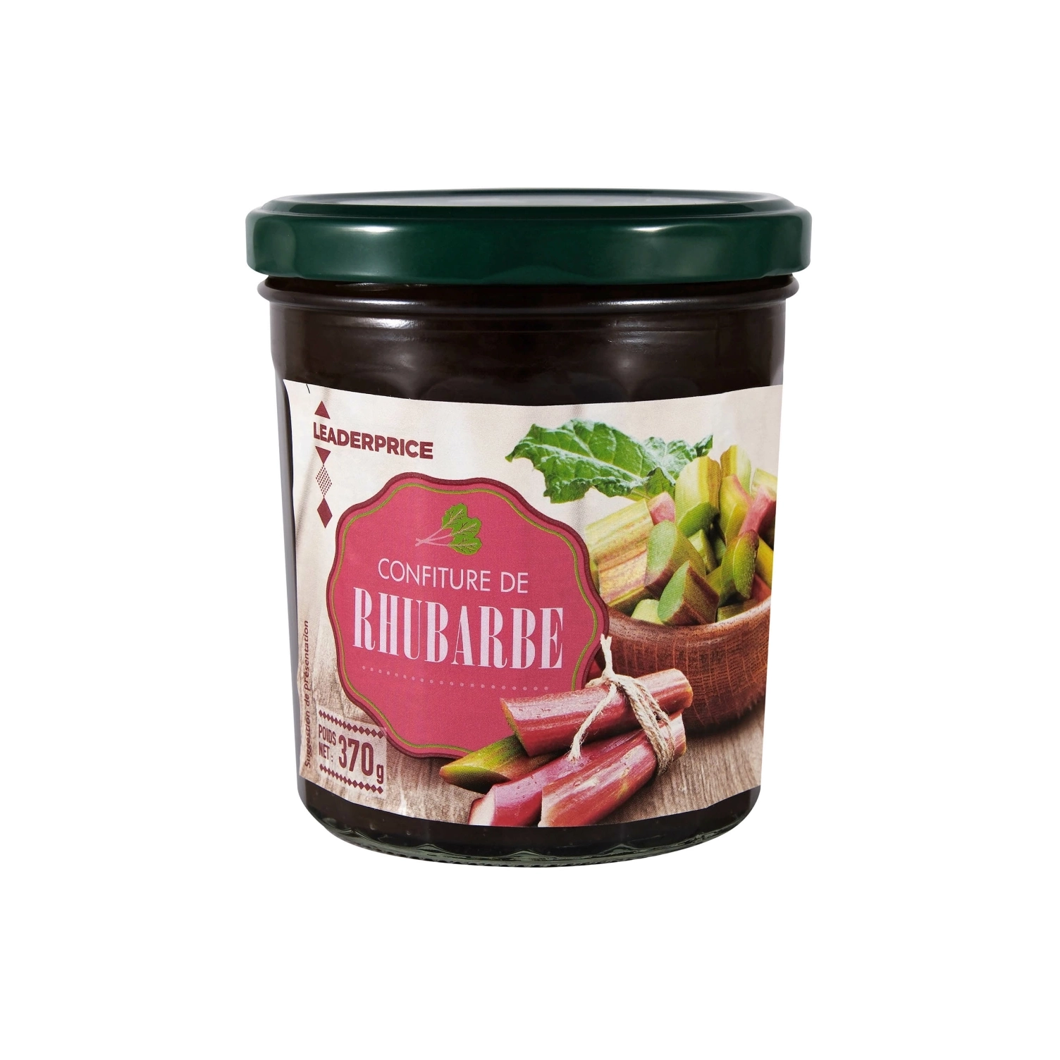 LEADER PRICE CONFITURE DE RHUBARBE 370G