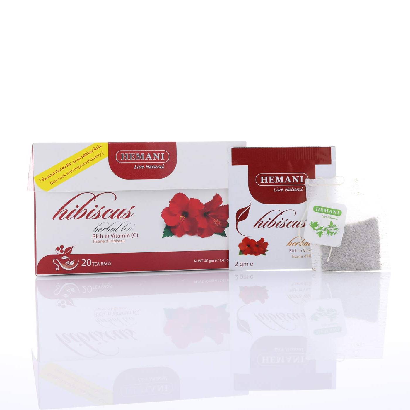 HEMANI HERBAL TEA HIBISCUS 20 TEA BAGS