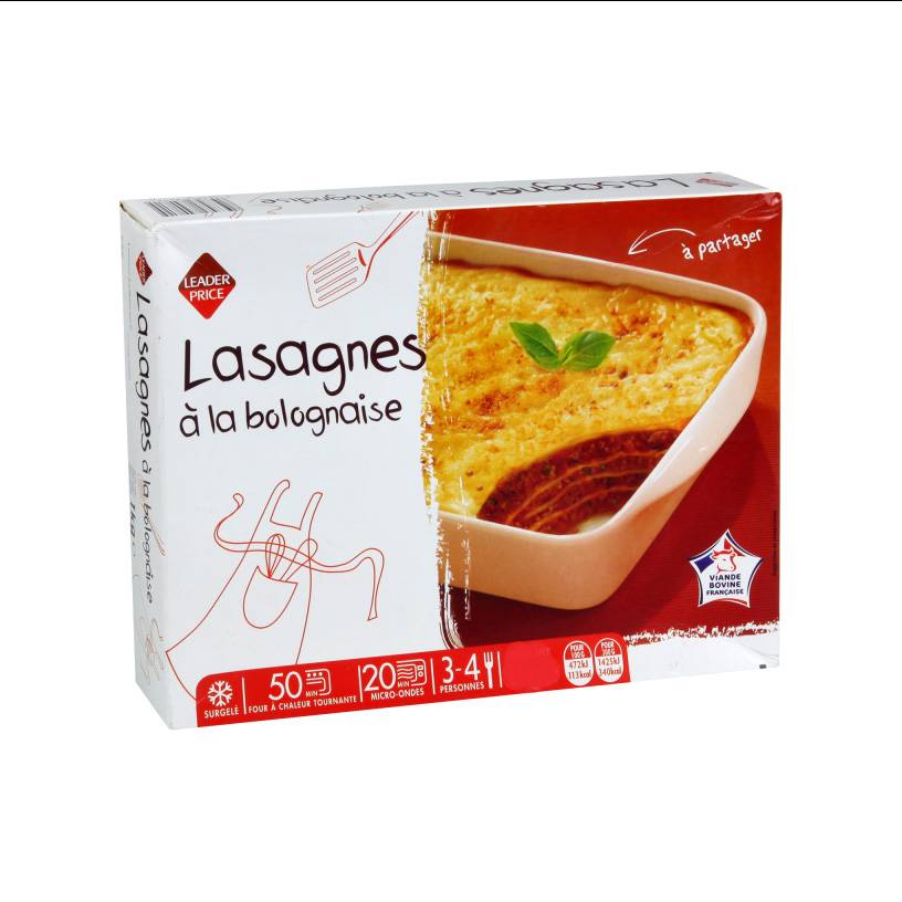 LEADER PRICE LASAGNES 500G