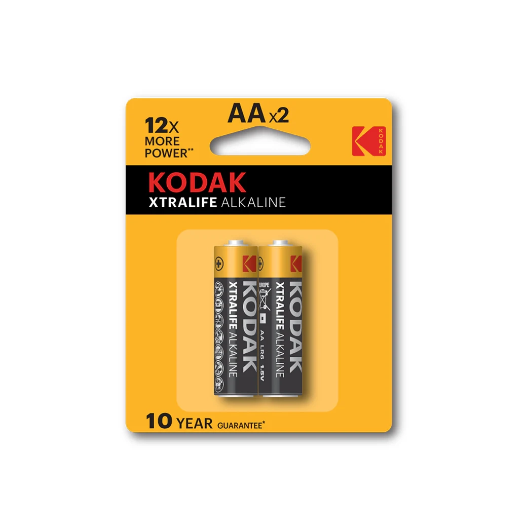 KODAK XTRALIFE ALKALINE AA2 BATTERY