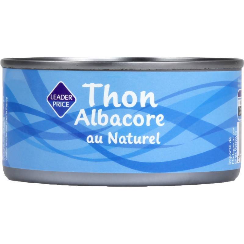 LEADER PRICE THON ALBACORE AU NATUREL 200G