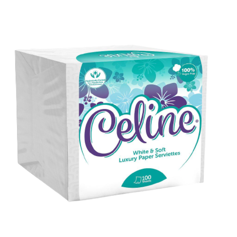 CELINE WHITE N SOFT PAPER SERVIETTES