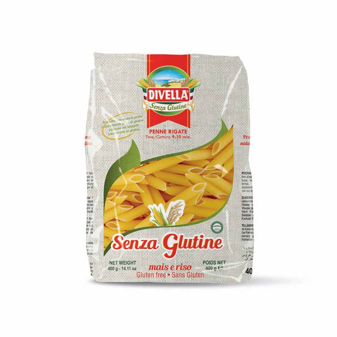 DIVELLA SENZA GLUTINE PENNE RIGATE 400G