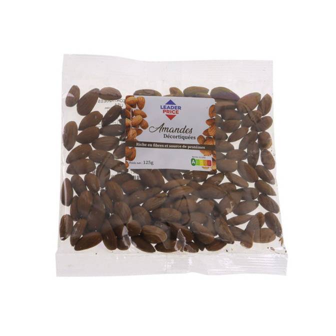 LEADER PRICE AMANDES DECORTIQUES 125G