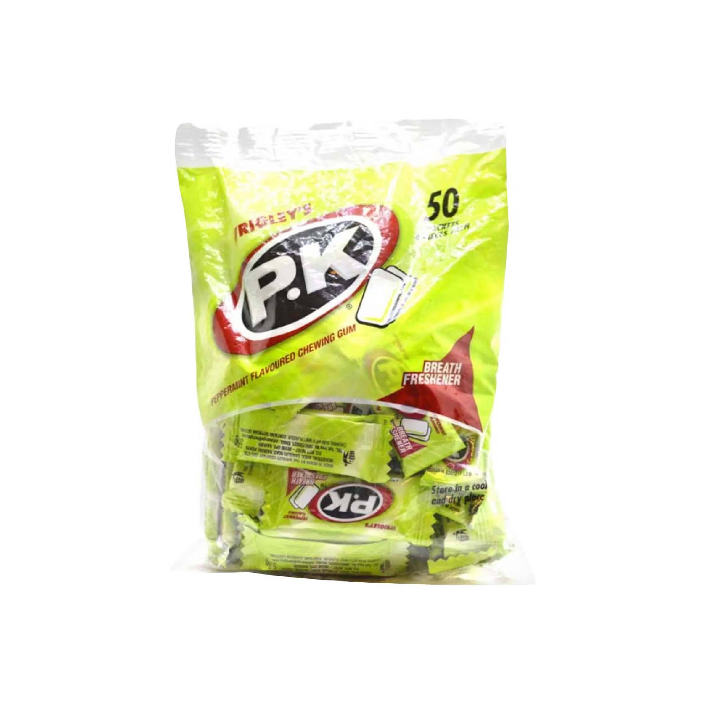 WRIGLEYS P.K PEPPERMINT 50 PACKETS 240G