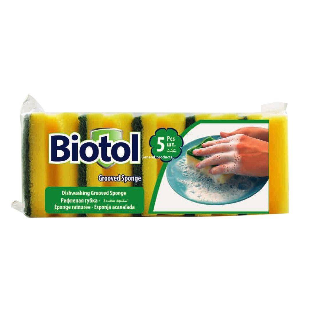 BIOTOL DISHWASHING GROOVED SPONGE 5S
