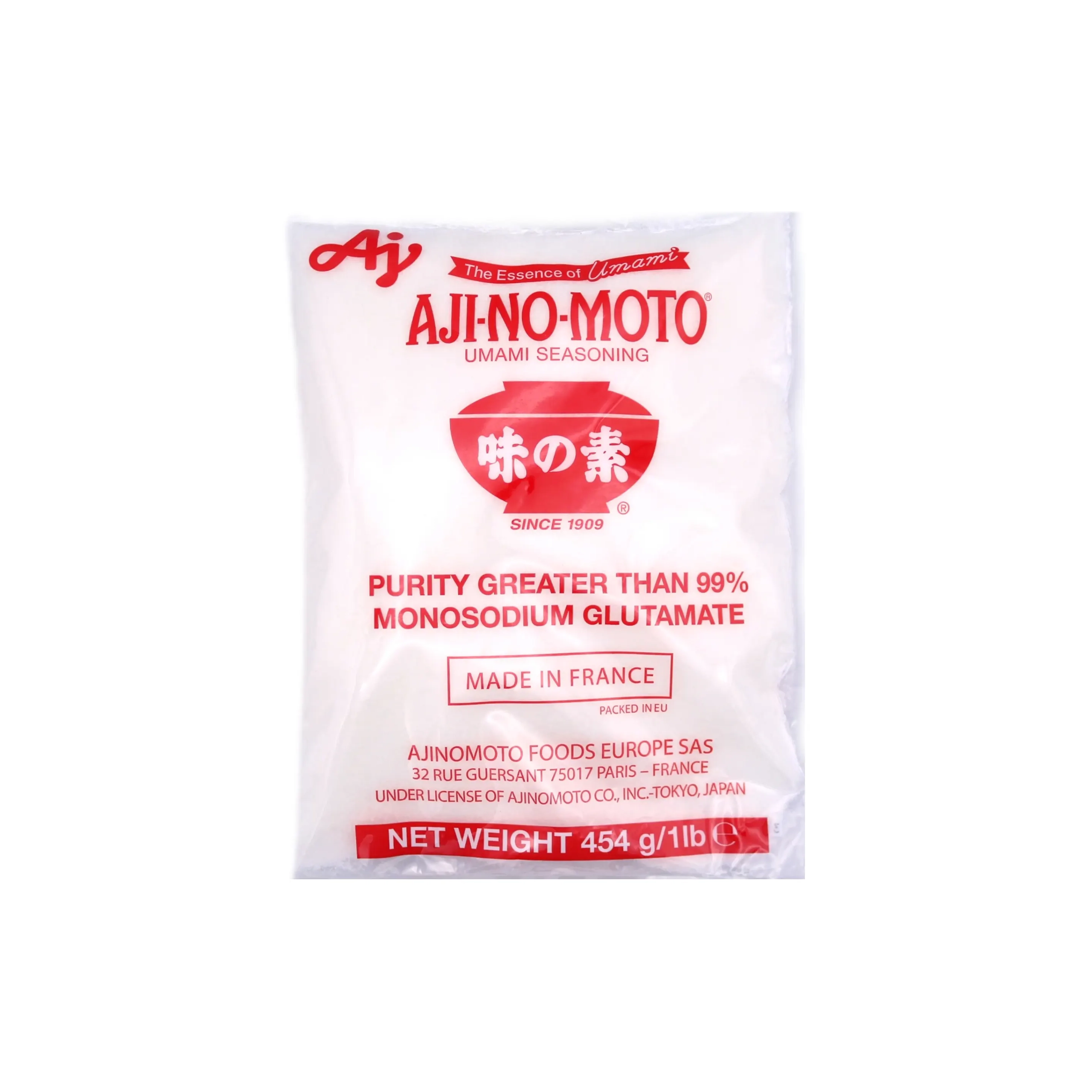 AJINOMOTO MONOSODIUM GLUTAMATE 454G