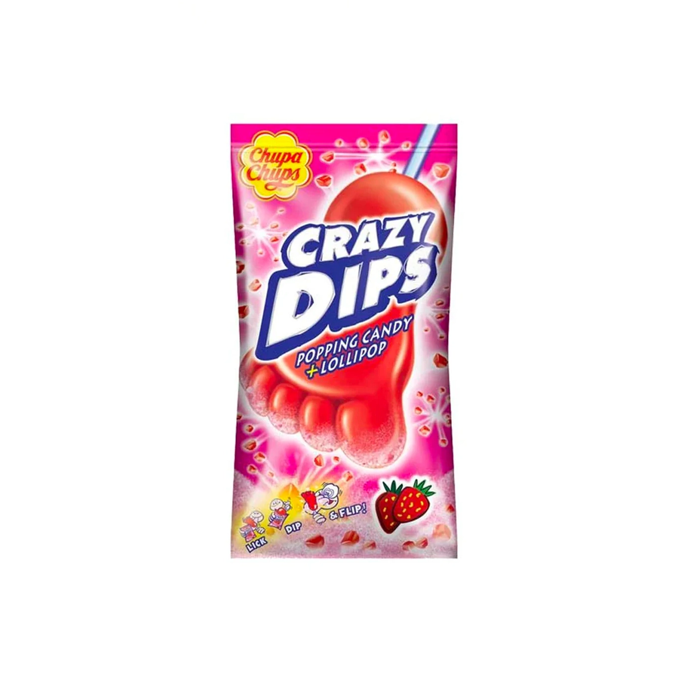 CHUPA CRAZY DIPS SBERRY 20P