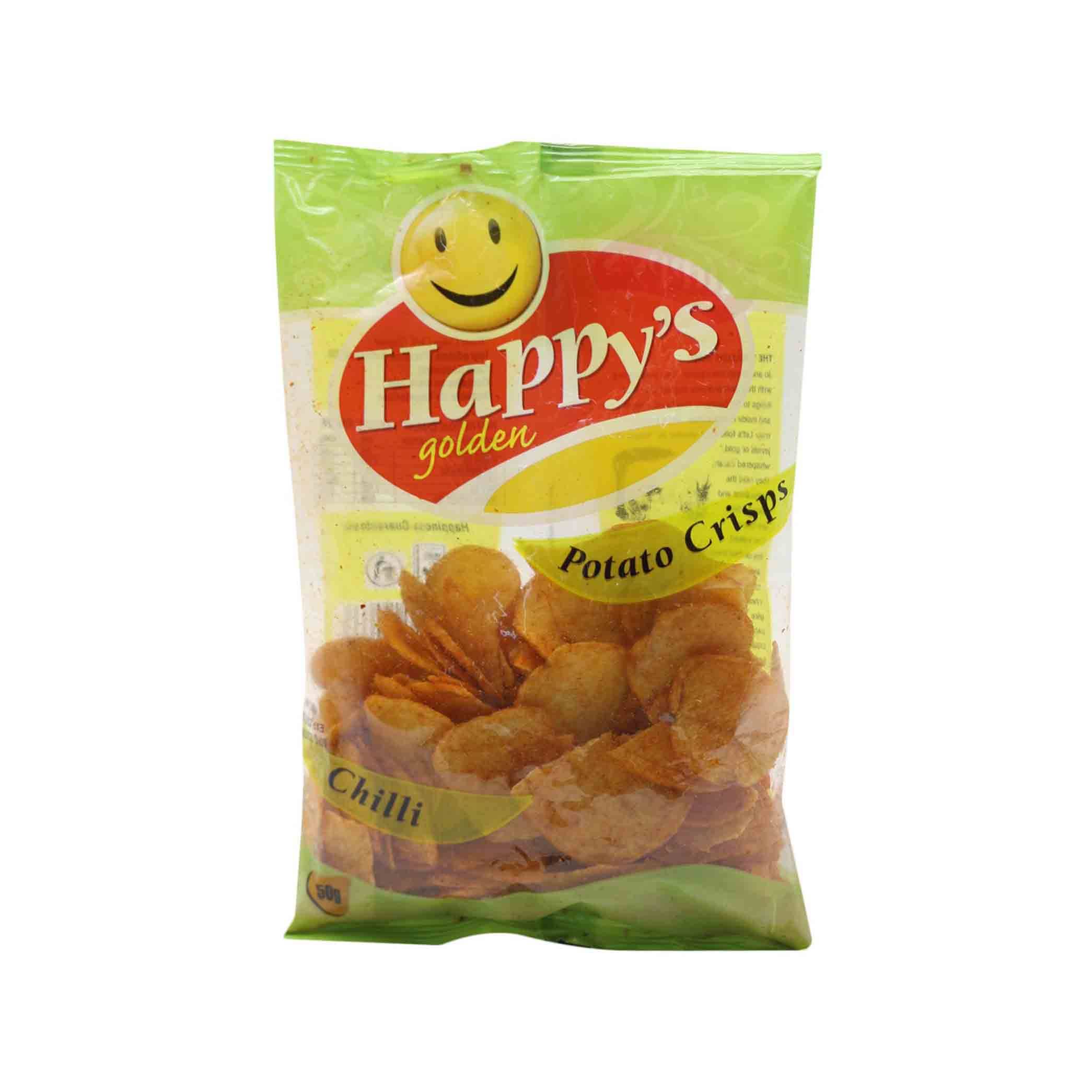 HAPPYS GOLDEN MEXICAN CHILLI POTATO CRISPS 400G