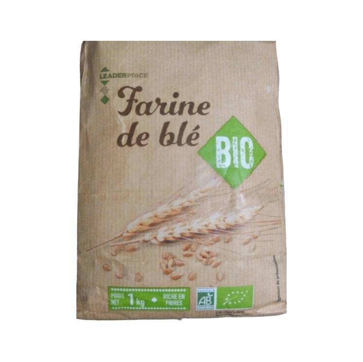 LEADER PRICE BIO FARINE DE BLE T65 1KG