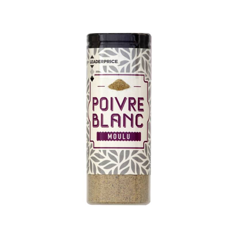 LEADER PRICE POIVRE BLANC MOULU 40G