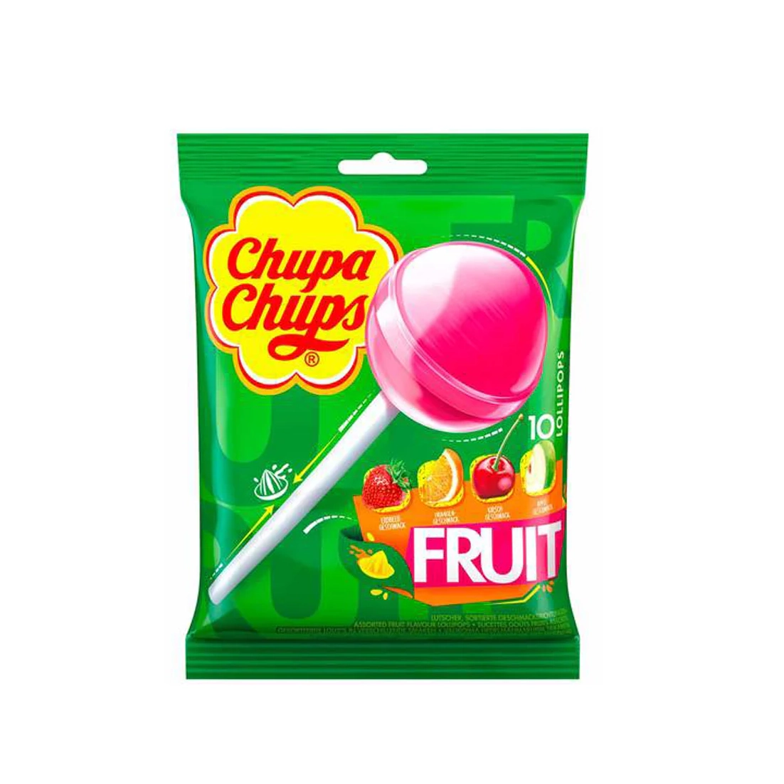 CHUPA CHUPS 10 LOLLIPOPS FRUIT