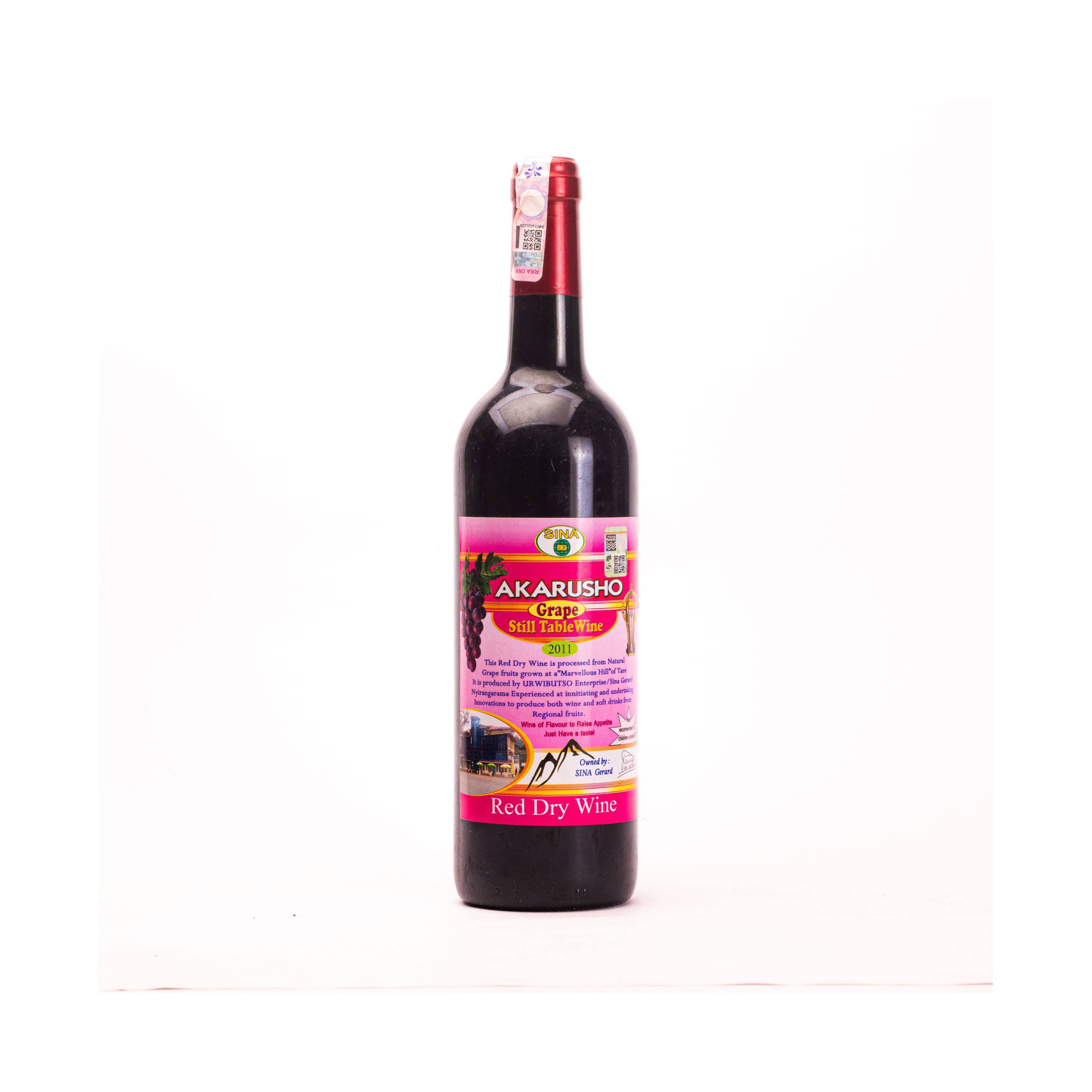 AKARUSHO GRAPE RED DRY WINE 750ML