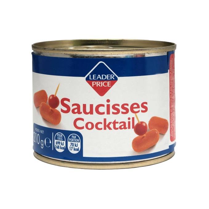 LEADER PRICE SAUCISSES COCKTAIL 210G