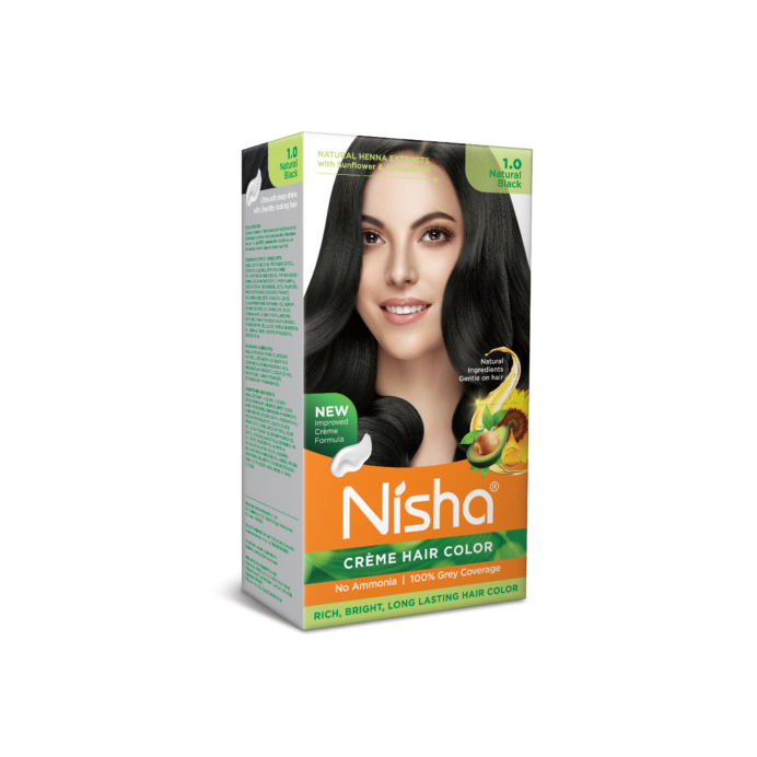 NISHA CREME HAIR COLOR NATURAL BLACK 60ML